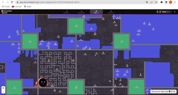 Mapa Decentraland